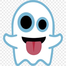 Halloween Cute Ghost Emoji Emoticon Icon PNG