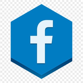Blue Hexagon Facebook Fb Logo Icon Social Media