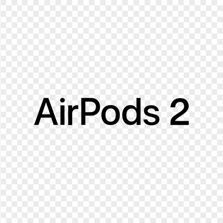 Apple Black Airpods 2 Gen Logo