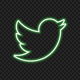 HD Green Neon Twitter Aesthetic Logo PNG