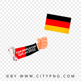 HD PNG Germany World Cup 2022 Hand Holding Flag Pole