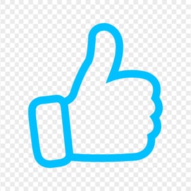 HD Blue Thumbs Up Like Icon PNG