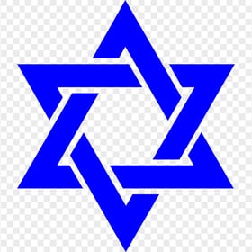 Blue Star of David Jewish Symbol PNG
