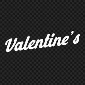 Download Valentine's White Text Word PNG