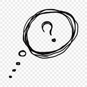 Sketch Drawing Speech Bubble Question Mark PNG