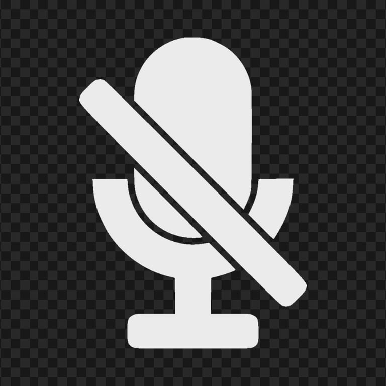 HD Voice OFF No Microphone Gray Icon PNG