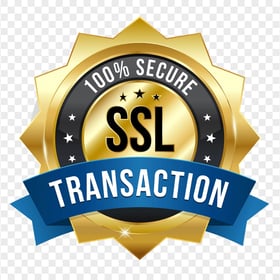 HD 100% Secure Transaction SSL Label Badge PNG