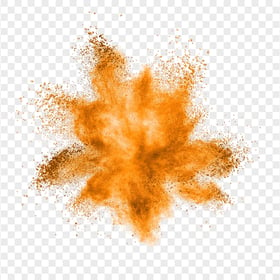 Orange Powder Sand Dust Explosion PNG