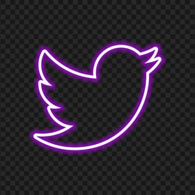 HD Purple Neon Twitter Aesthetic Logo PNG