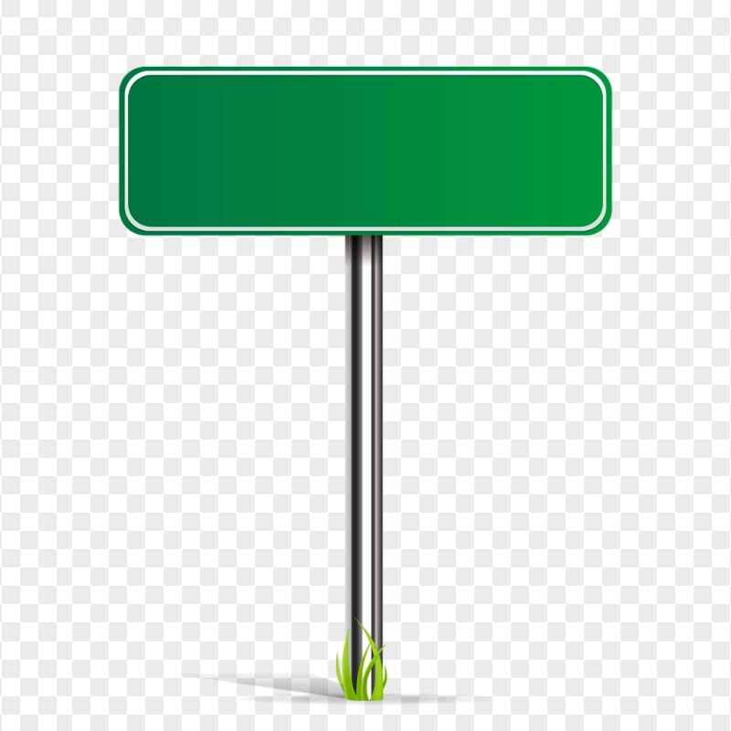 Blank Green Road Signage Sign Cartoon Illustration PNG