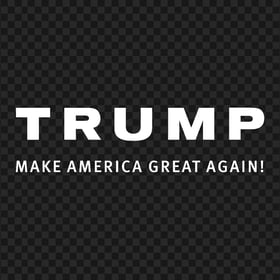 HD White Make America Great Again Logo Text Trump