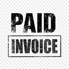 Black Paid Invoice Stamp Icon Text