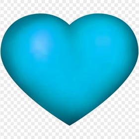 HD Light Blue Heart Love Valentine Day Romantic PNG