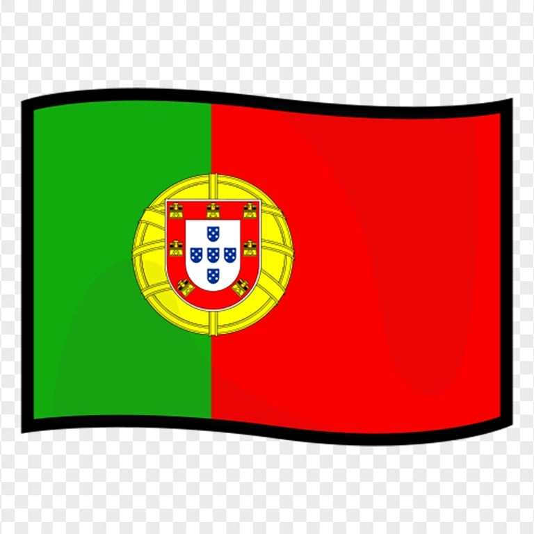 Vector Wave Portugal Flag Icon PNG