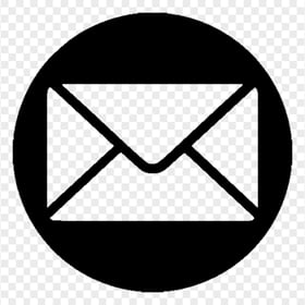 Download Letter Email Round Black Icon PNG