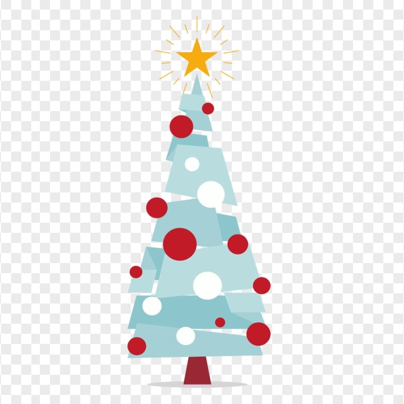 HD Flat Vector Christmas Tree Icon PNG | Citypng