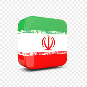 3D Square Iran Iranian Flag Icon PNG Image