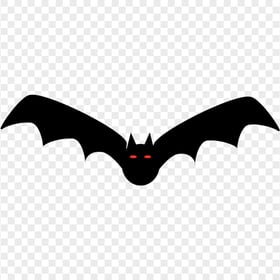 Black Vampire Bat Halloween Silhouette Red Eyes