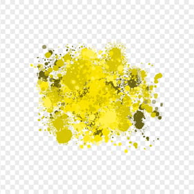 HD Yellow Paint Splat Abstract Transparent Background