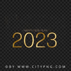 Premium Gold Happy New Year 2023 Card Design HD PNG