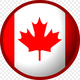 Circular Round Canada Flag Icon FREE PNG