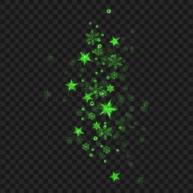 HD PNG Green Shine Falling Stars Effect