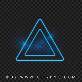 HD Neon Blue Double Triangle With Flare Effect PNG