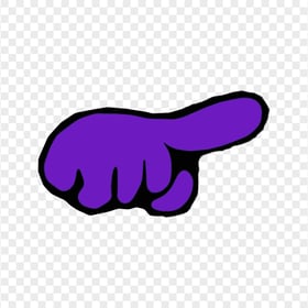 HD Purple Among Us Character Finger Hand Pointing Right PNG