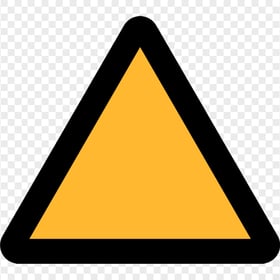 Yellow Triangle Blank Warning Caution Driving Road