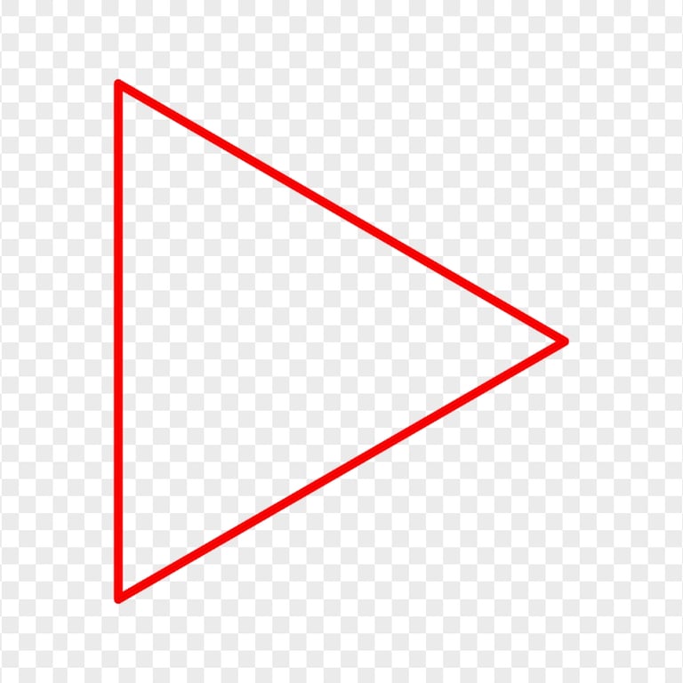 Red Outline Right Triangle PNG