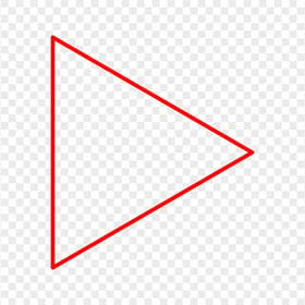 Red Outline Right Triangle PNG