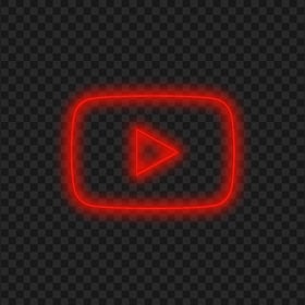 HD Red Youtube YT Neon Logo Symbol Sign Icon PNG