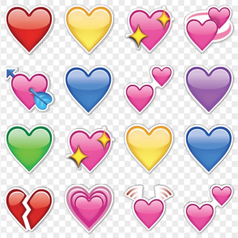 WhatsApp Hearts Clipart Emoji