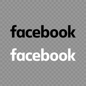 Black And White Facebook Text Logo