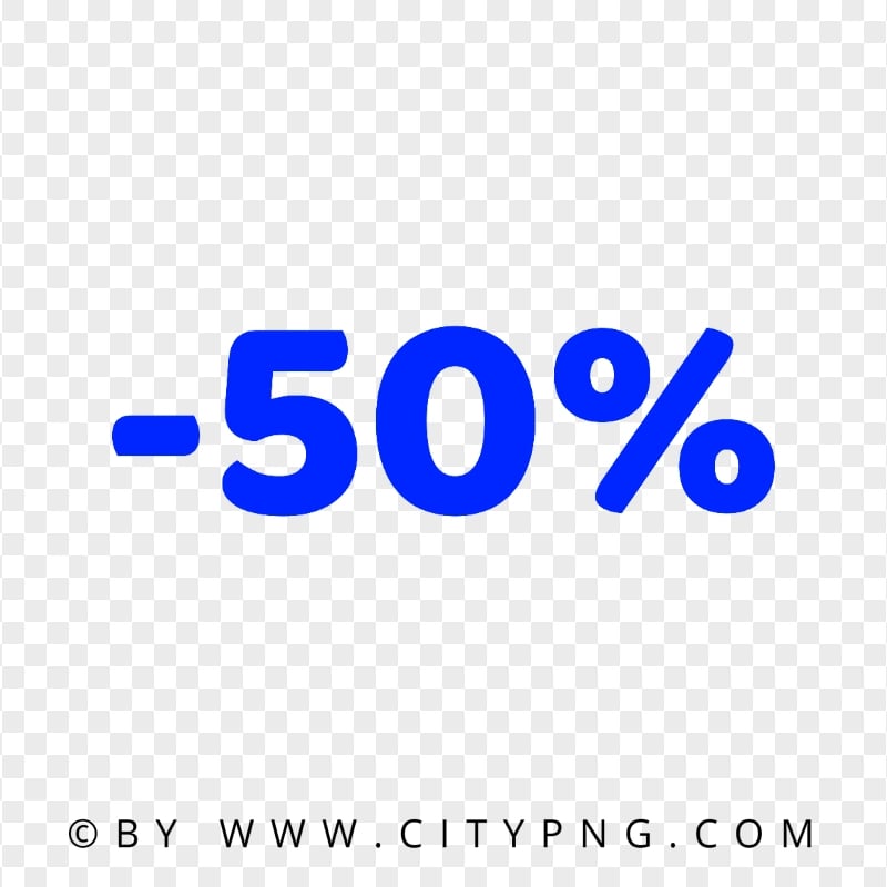 50 Percent Discount Dark Blue Text HD PNG