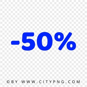 50 Percent Discount Dark Blue Text HD PNG