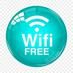 HD WIFI Free Round Blue Green Logo Sign PNG