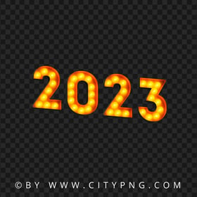 Light Bulbs 2023 Text Numbers Image PNG