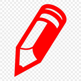 HD Red Short Pencil Outline PNG