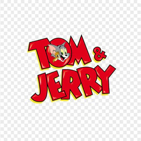 Tom And Jerry Logo Text With Characters Head PNG