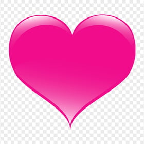 HD Pink Heart Love Valentine Emoji PNG