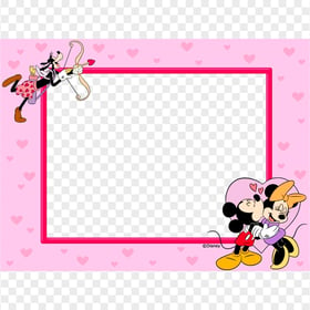 Mickey and Minnie Mouse Lovely Photo Frame HD PNG