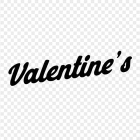 FREE Valentine's Black Text Word PNG