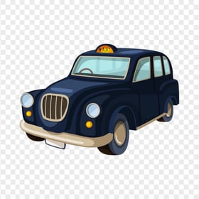 Illustration Cartoon London Taxi Cab Car PNG