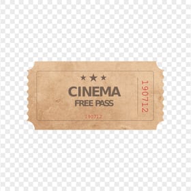 Old Cinema Free Pass Ticket PNG
