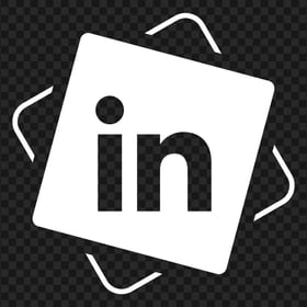 HD White Linkedin IN Icon Symbol Sign PNG