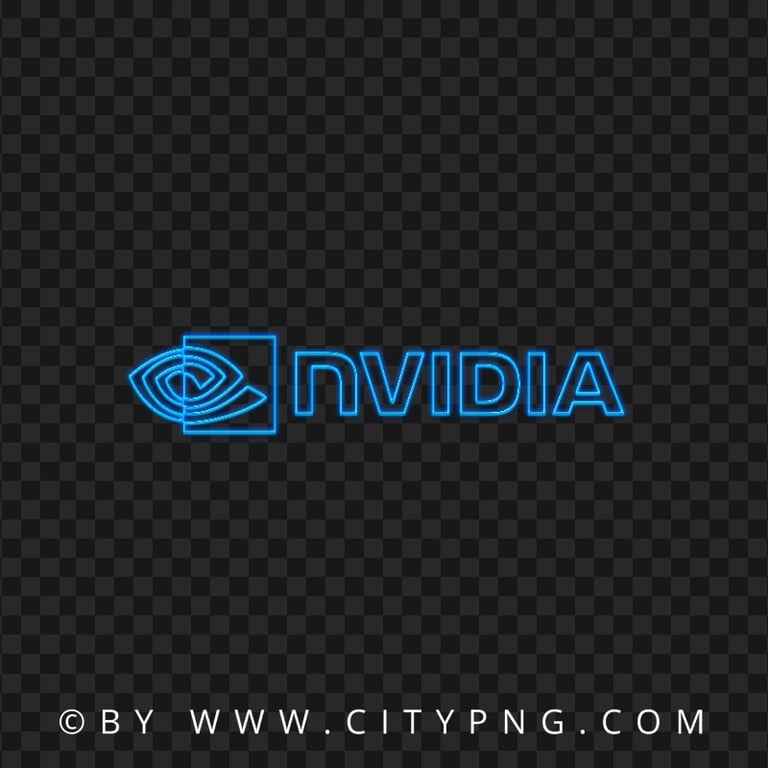 HD Nvidia Blue Neon Logo Transparent Background | Citypng