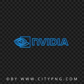HD Nvidia Blue Neon Logo Transparent Background