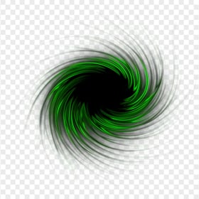 HD Green Swirl Energy Ball Hole Effect PNG