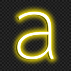 Download Yellow & White Neon A Letter PNG